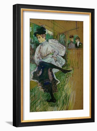 Jane Avril Dancing, 1891-Henri de Toulouse-Lautrec-Framed Giclee Print