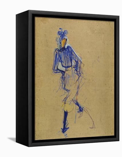 Jane Avril Dancing, circa 1891-1892-Henri de Toulouse-Lautrec-Framed Premier Image Canvas