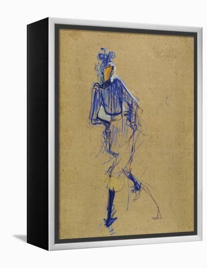 Jane Avril Dancing, circa 1891-1892-Henri de Toulouse-Lautrec-Framed Premier Image Canvas