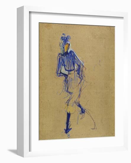 Jane Avril Dancing, circa 1891-1892-Henri de Toulouse-Lautrec-Framed Giclee Print