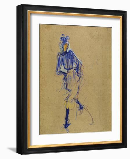 Jane Avril Dancing, circa 1891-1892-Henri de Toulouse-Lautrec-Framed Giclee Print