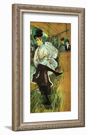 Jane Avril Dancing-Henri de Toulouse-Lautrec-Framed Giclee Print