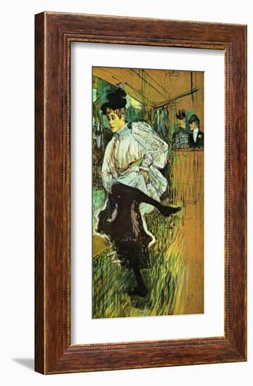 Jane Avril Dancing-Henri de Toulouse-Lautrec-Framed Giclee Print