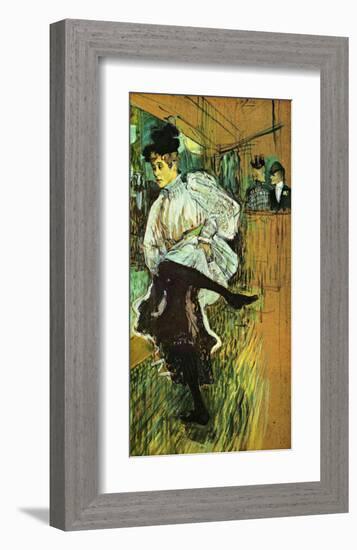 Jane Avril Dancing-Henri de Toulouse-Lautrec-Framed Giclee Print