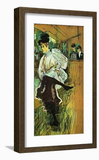 Jane Avril Dancing-Henri de Toulouse-Lautrec-Framed Giclee Print