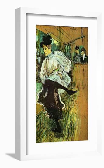 Jane Avril Dancing-Henri de Toulouse-Lautrec-Framed Giclee Print