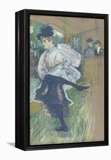 Jane Avril dansant (1868-1943)-Henri de Toulouse-Lautrec-Framed Premier Image Canvas