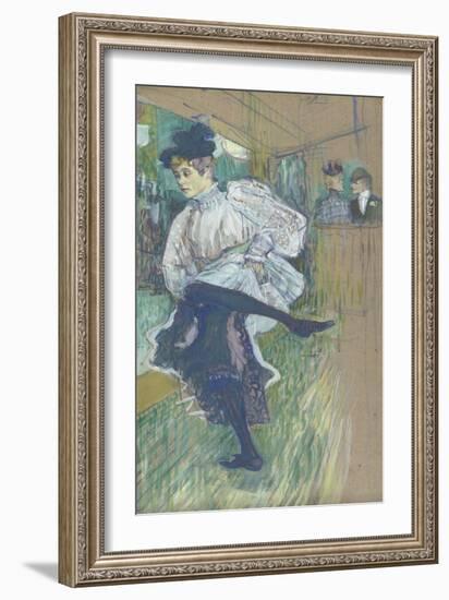 Jane Avril dansant (1868-1943)-Henri de Toulouse-Lautrec-Framed Giclee Print