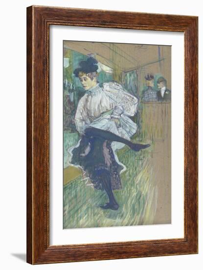 Jane Avril dansant (1868-1943)-Henri de Toulouse-Lautrec-Framed Giclee Print