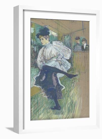 Jane Avril dansant (1868-1943)-Henri de Toulouse-Lautrec-Framed Giclee Print