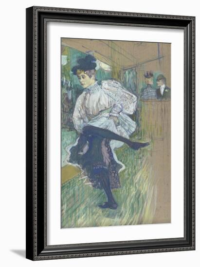 Jane Avril dansant (1868-1943)-Henri de Toulouse-Lautrec-Framed Giclee Print