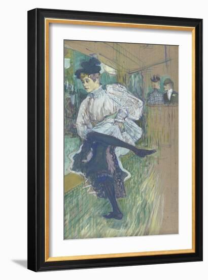 Jane Avril dansant (1868-1943)-Henri de Toulouse-Lautrec-Framed Giclee Print