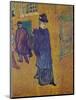 Jane Avril leaves the Moulin Rouge-Henri de Toulouse-Lautrec-Mounted Art Print