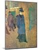 Jane Avril Leaving the Moulin Rouge, 1892 (Essence on Board)-Henri de Toulouse-Lautrec-Mounted Giclee Print