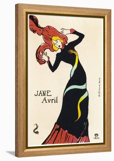 Jane Avril Music Hall Performer-Henri de Toulouse-Lautrec-Framed Premier Image Canvas