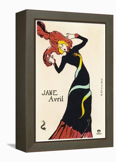 Jane Avril Music Hall Performer-Henri de Toulouse-Lautrec-Framed Premier Image Canvas