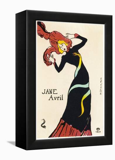 Jane Avril Music Hall Performer-Henri de Toulouse-Lautrec-Framed Premier Image Canvas