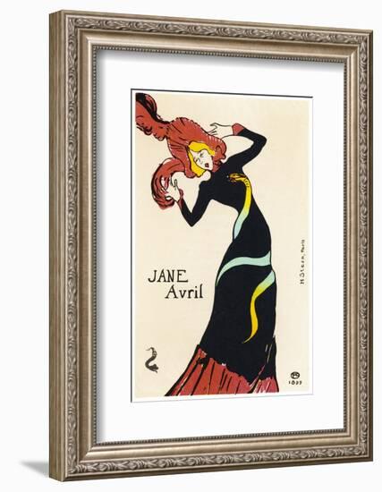 Jane Avril Music Hall Performer-Henri de Toulouse-Lautrec-Framed Photographic Print