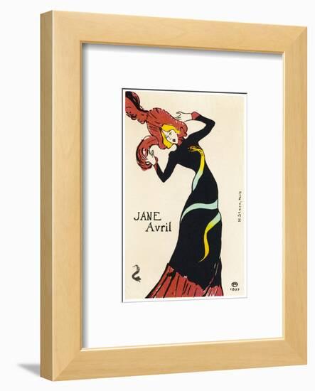 Jane Avril Music Hall Performer-Henri de Toulouse-Lautrec-Framed Photographic Print