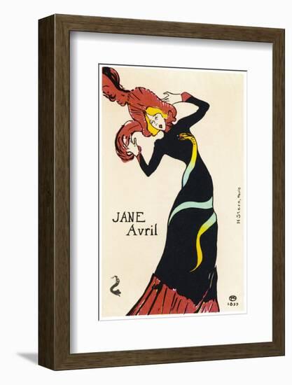 Jane Avril Music Hall Performer-Henri de Toulouse-Lautrec-Framed Photographic Print