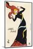 Jane Avril Music Hall Performer-Henri de Toulouse-Lautrec-Mounted Photographic Print