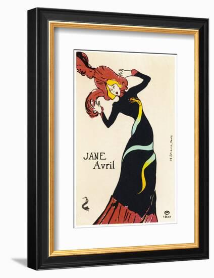 Jane Avril Music Hall Performer-Henri de Toulouse-Lautrec-Framed Photographic Print