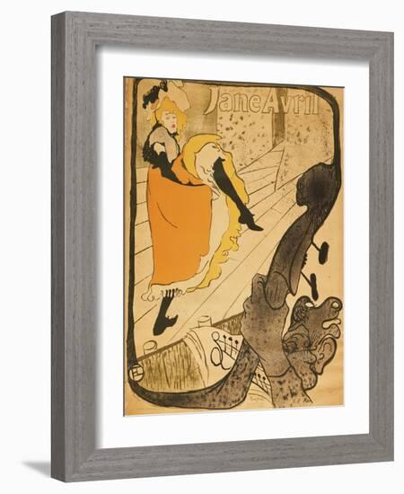 Jane Avril-Henri de Toulouse-Lautrec-Framed Giclee Print