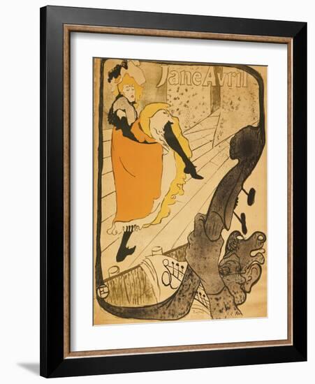 Jane Avril-Henri de Toulouse-Lautrec-Framed Giclee Print