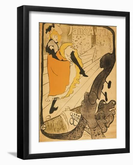 Jane Avril-Henri de Toulouse-Lautrec-Framed Giclee Print