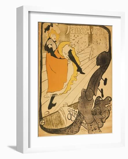 Jane Avril-Henri de Toulouse-Lautrec-Framed Giclee Print