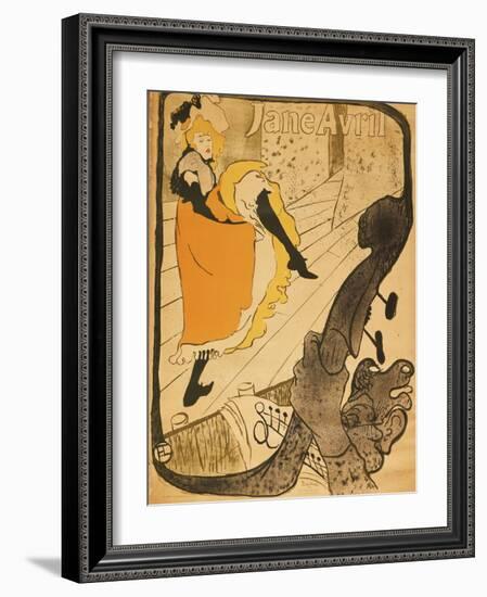 Jane Avril-Henri de Toulouse-Lautrec-Framed Giclee Print