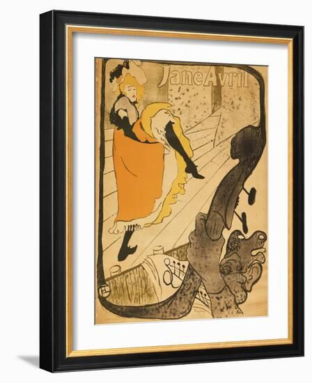 Jane Avril-Henri de Toulouse-Lautrec-Framed Giclee Print