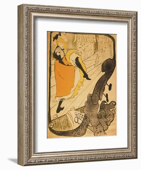 Jane Avril-Henri de Toulouse-Lautrec-Framed Giclee Print