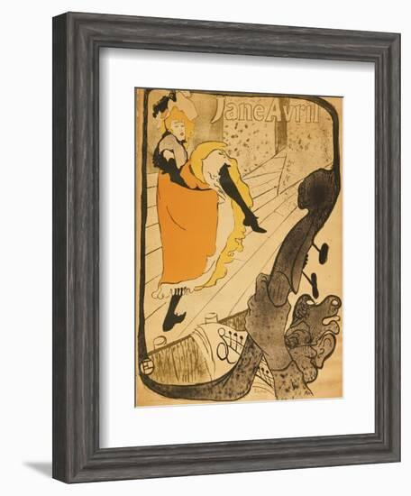 Jane Avril-Henri de Toulouse-Lautrec-Framed Giclee Print