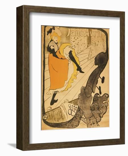 Jane Avril-Henri de Toulouse-Lautrec-Framed Giclee Print