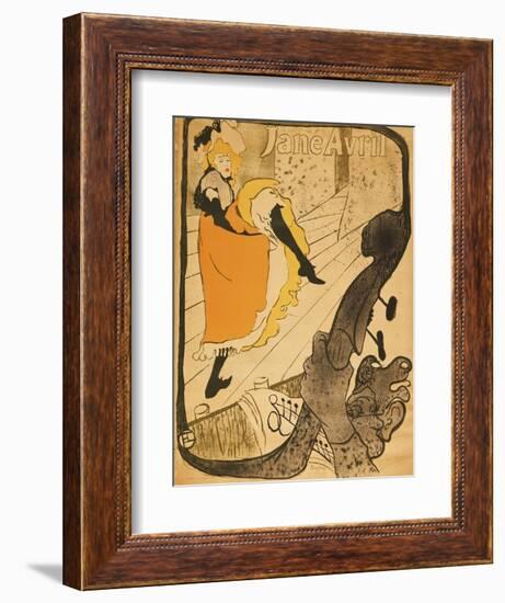 Jane Avril-Henri de Toulouse-Lautrec-Framed Giclee Print