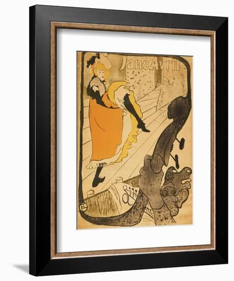 Jane Avril-Henri de Toulouse-Lautrec-Framed Giclee Print