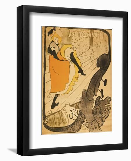 Jane Avril-Henri de Toulouse-Lautrec-Framed Giclee Print