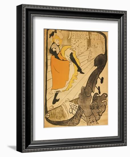 Jane Avril-Henri de Toulouse-Lautrec-Framed Giclee Print