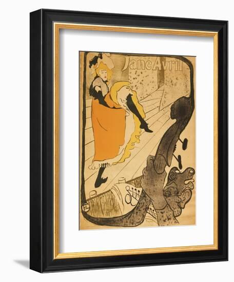 Jane Avril-Henri de Toulouse-Lautrec-Framed Giclee Print