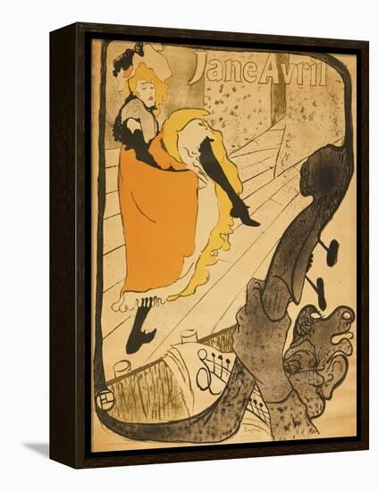 Jane Avril-Henri de Toulouse-Lautrec-Framed Premier Image Canvas