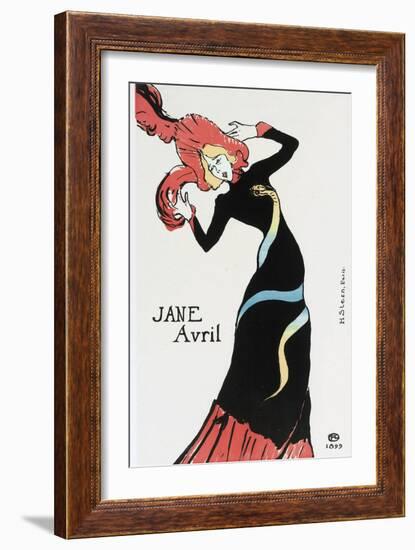 Jane Avril-Henri de Toulouse-Lautrec-Framed Giclee Print