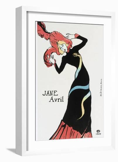 Jane Avril-Henri de Toulouse-Lautrec-Framed Giclee Print