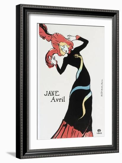 Jane Avril-Henri de Toulouse-Lautrec-Framed Giclee Print