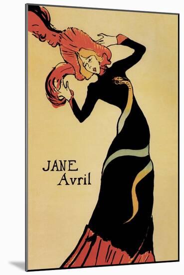 Jane Avril-Henri de Toulouse-Lautrec-Mounted Art Print