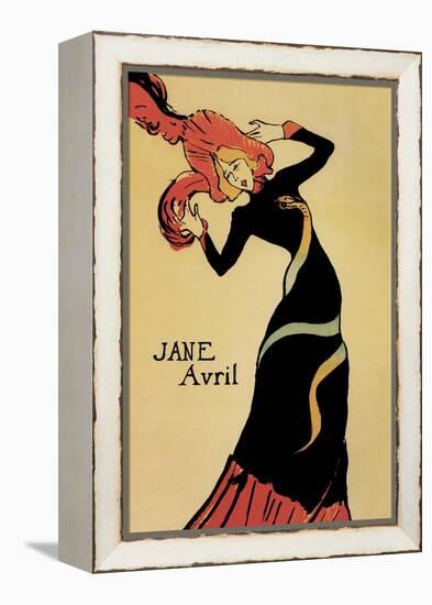 Jane Avril-Henri de Toulouse-Lautrec-Framed Stretched Canvas