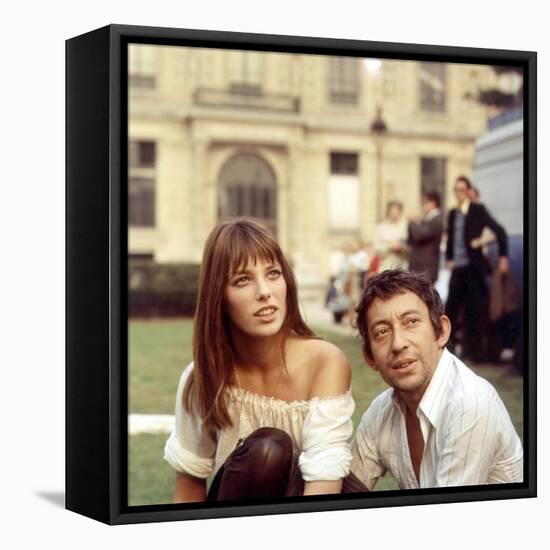 Jane Birkin and Serge Gainsbourg-null-Framed Stretched Canvas