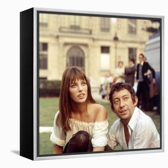 Jane Birkin and Serge Gainsbourg-null-Framed Stretched Canvas