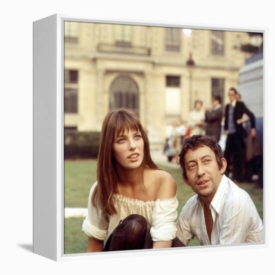 Jane Birkin and Serge Gainsbourg-null-Framed Stretched Canvas