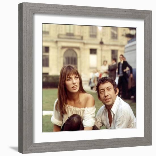 Jane Birkin and Serge Gainsbourg-null-Framed Photo